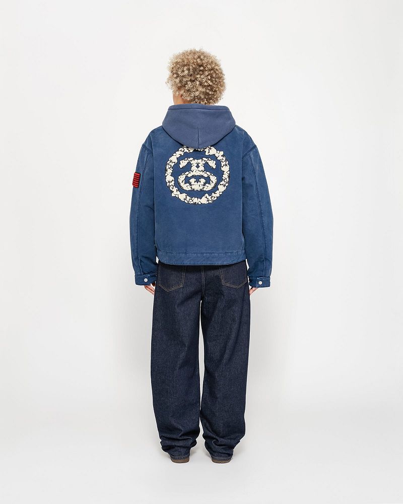 STUSSY DENIM TEARS CANVAS JACKET Bleu | STUSSY-56342