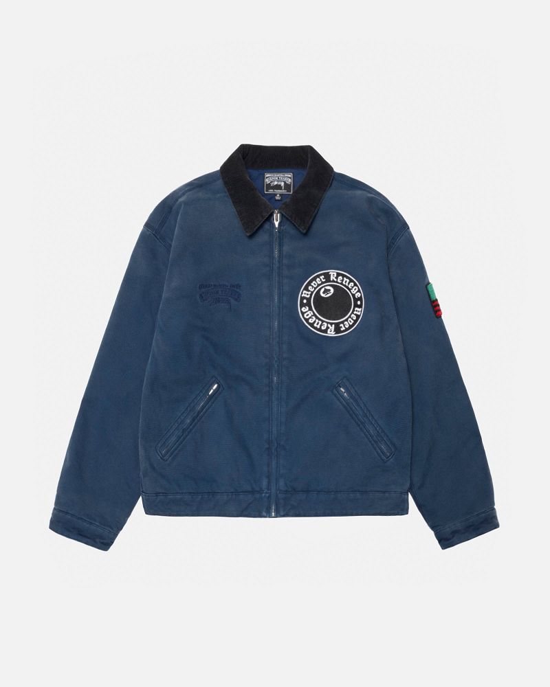 STUSSY DENIM TEARS CANVAS JACKET Bleu | STUSSY-56342