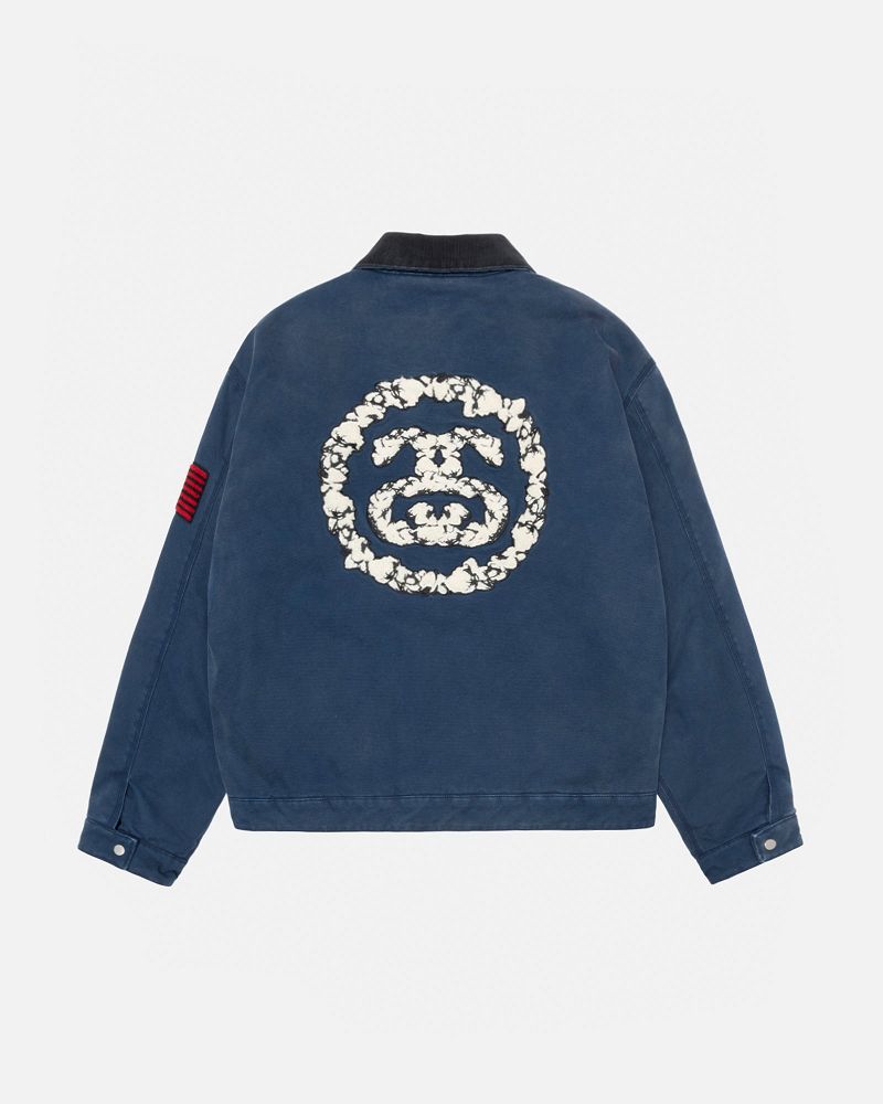 STUSSY DENIM TEARS CANVAS JACKET Bleu | STUSSY-56342