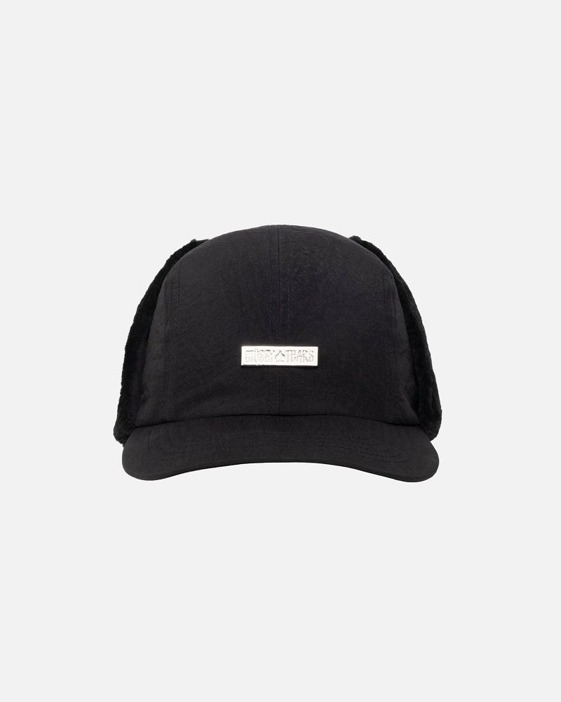 STUSSY DENIM TEARS EARFLAP CAP Noir | STUSSY-55952