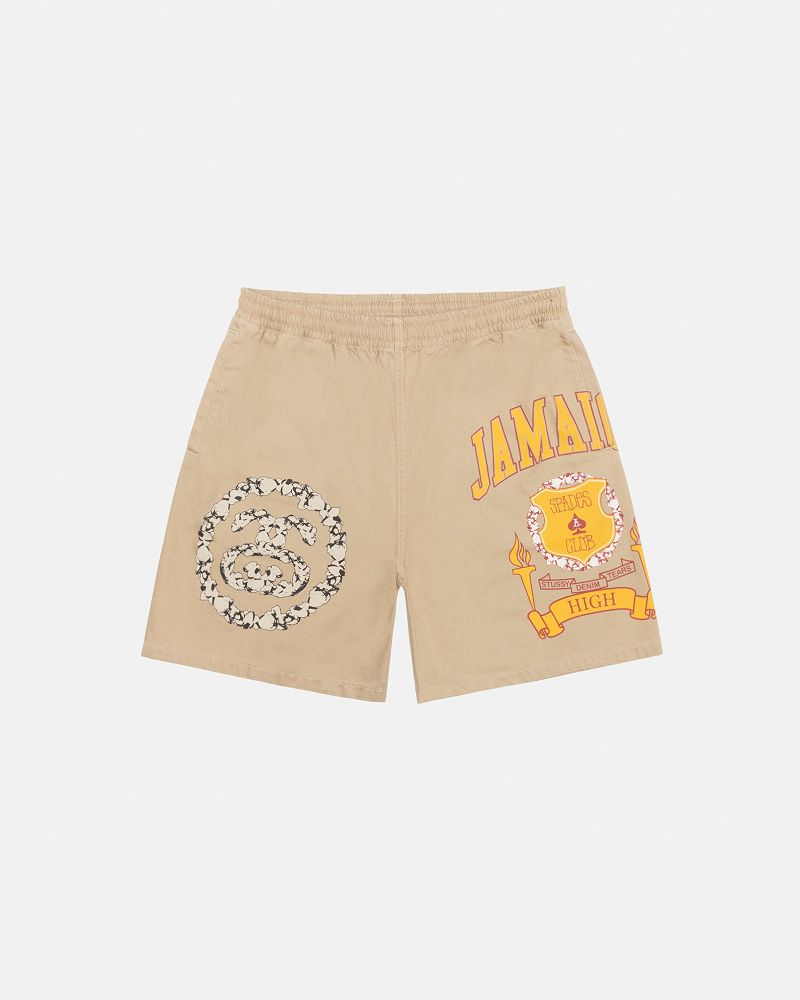 STUSSY DENIM TEARS GYM SHORT Kaki | STUSSY-56036