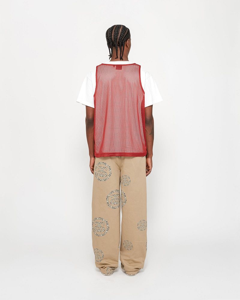 STUSSY DENIM TEARS MESH TANK Marron | STUSSY-56168