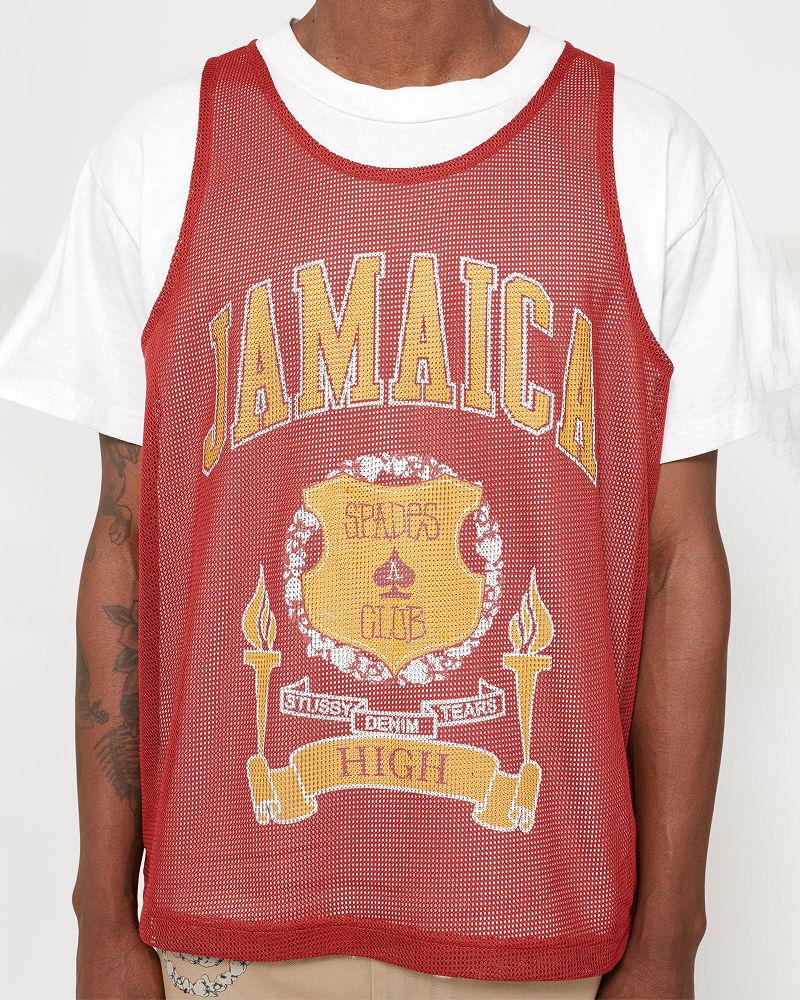 STUSSY DENIM TEARS MESH TANK Marron | STUSSY-56168