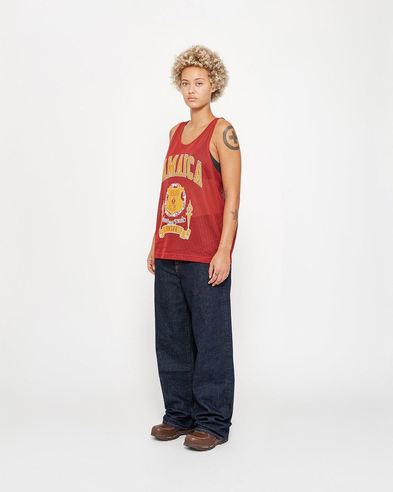 STUSSY DENIM TEARS MESH TANK Marron | STUSSY-56168