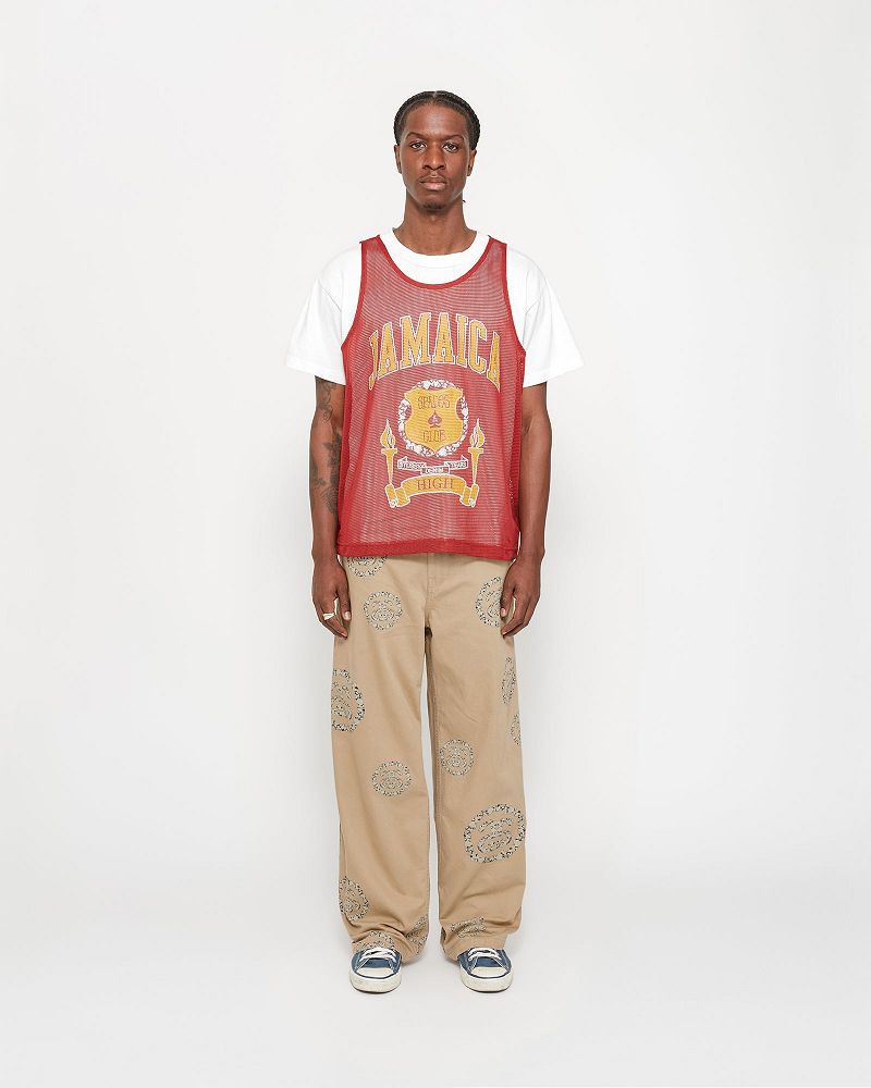 STUSSY DENIM TEARS MESH TANK Marron | STUSSY-56168
