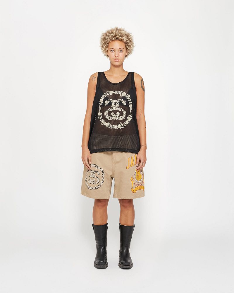STUSSY DENIM TEARS MESH TANK Noir | STUSSY-56167