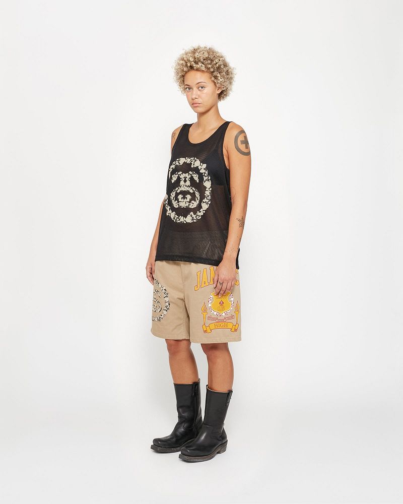 STUSSY DENIM TEARS MESH TANK Noir | STUSSY-56167