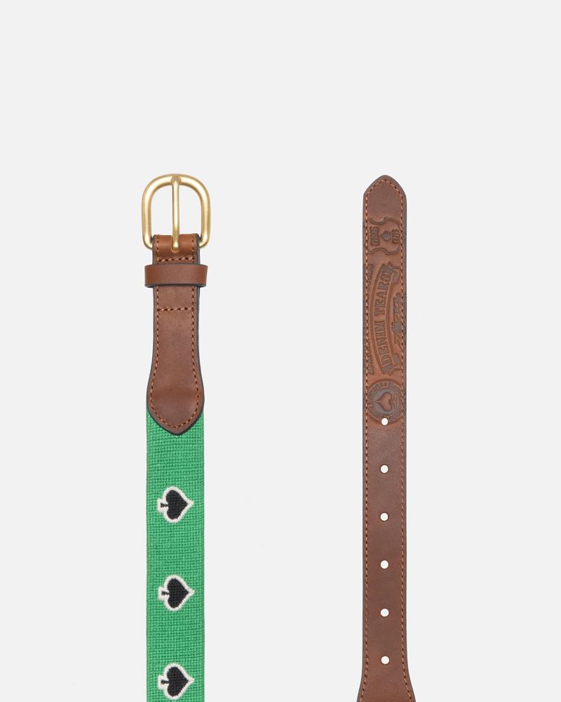 STUSSY DENIM TEARS NEEDLE POINT BELT Marron | STUSSY-55904