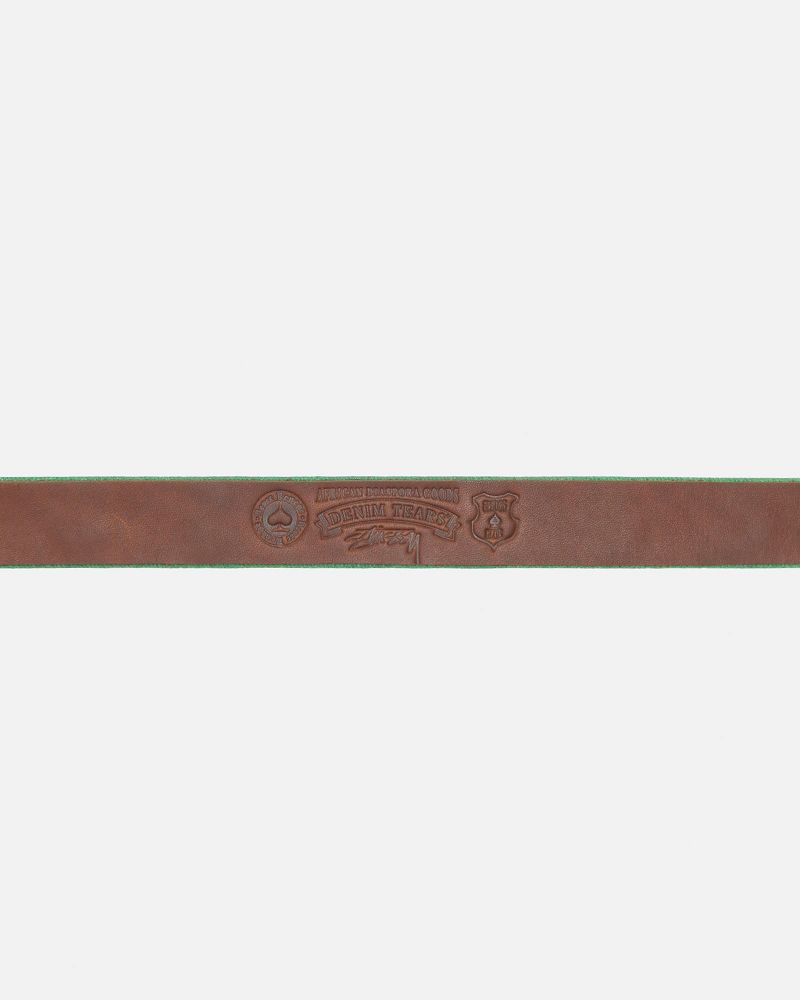 STUSSY DENIM TEARS NEEDLE POINT BELT Marron | STUSSY-55904
