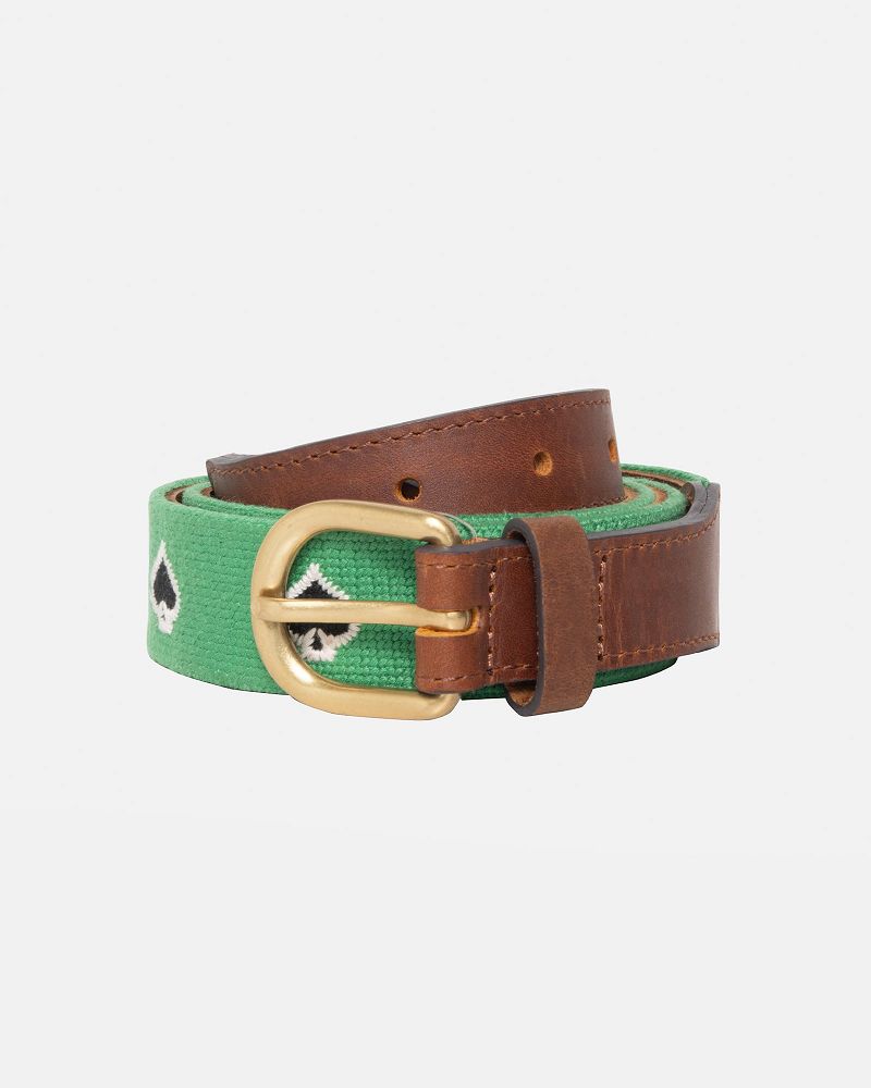 STUSSY DENIM TEARS NEEDLE POINT BELT Marron | STUSSY-55904