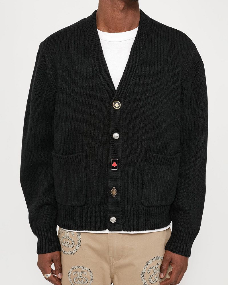 STUSSY DENIM TEARS SUITS CARDIGAN Noir | STUSSY-56174