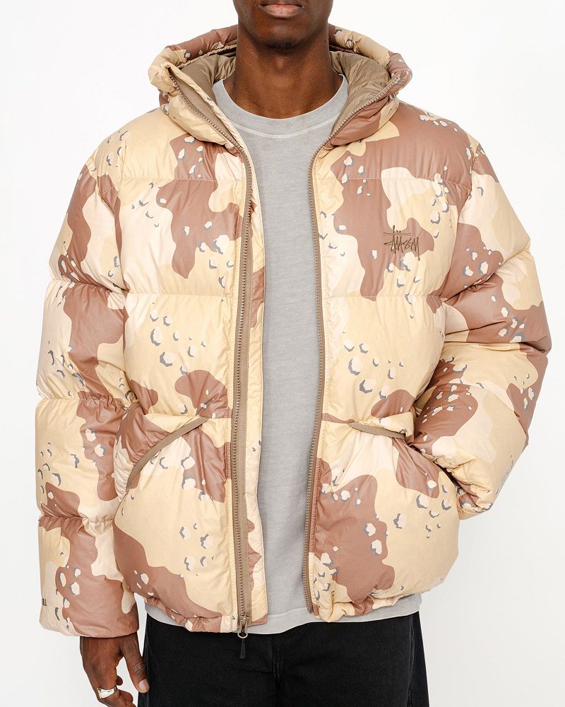 STUSSY DOWN PARKA CAMO RIPSTOP Kaki | STUSSY-56351