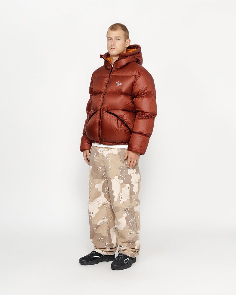 STUSSY DOWN PARKA MICRO RIPSTOP Rouge Foncé | STUSSY-56353