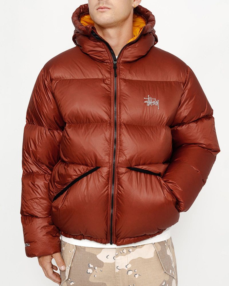 STUSSY DOWN PARKA MICRO RIPSTOP Rouge Foncé | STUSSY-56353