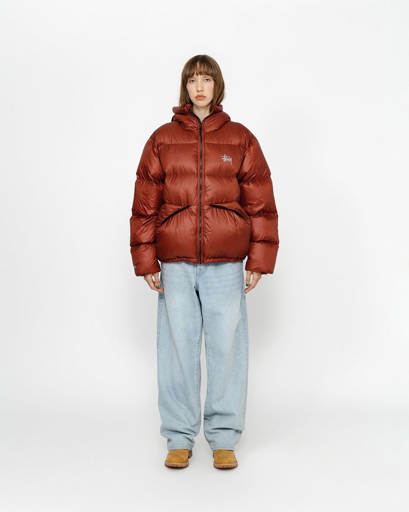 STUSSY DOWN PARKA MICRO RIPSTOP Rouge Foncé | STUSSY-56353
