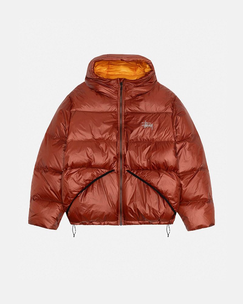 STUSSY DOWN PARKA MICRO RIPSTOP Rouge Foncé | STUSSY-56353