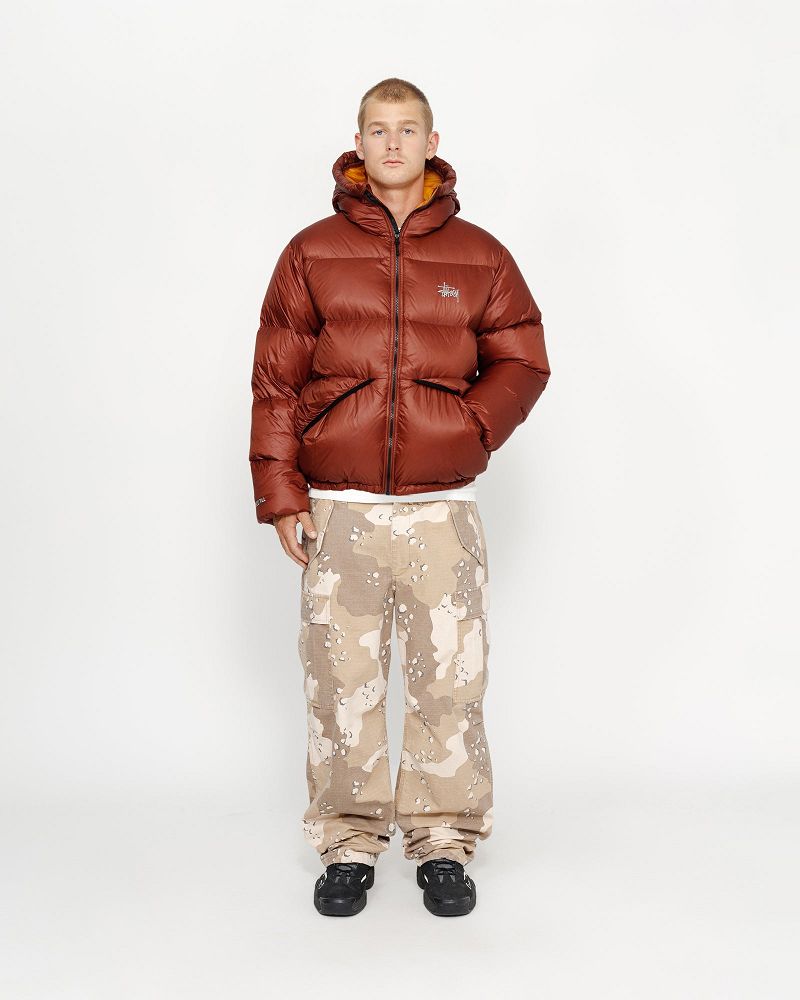 STUSSY DOWN PARKA MICRO RIPSTOP Rouge Foncé | STUSSY-56353