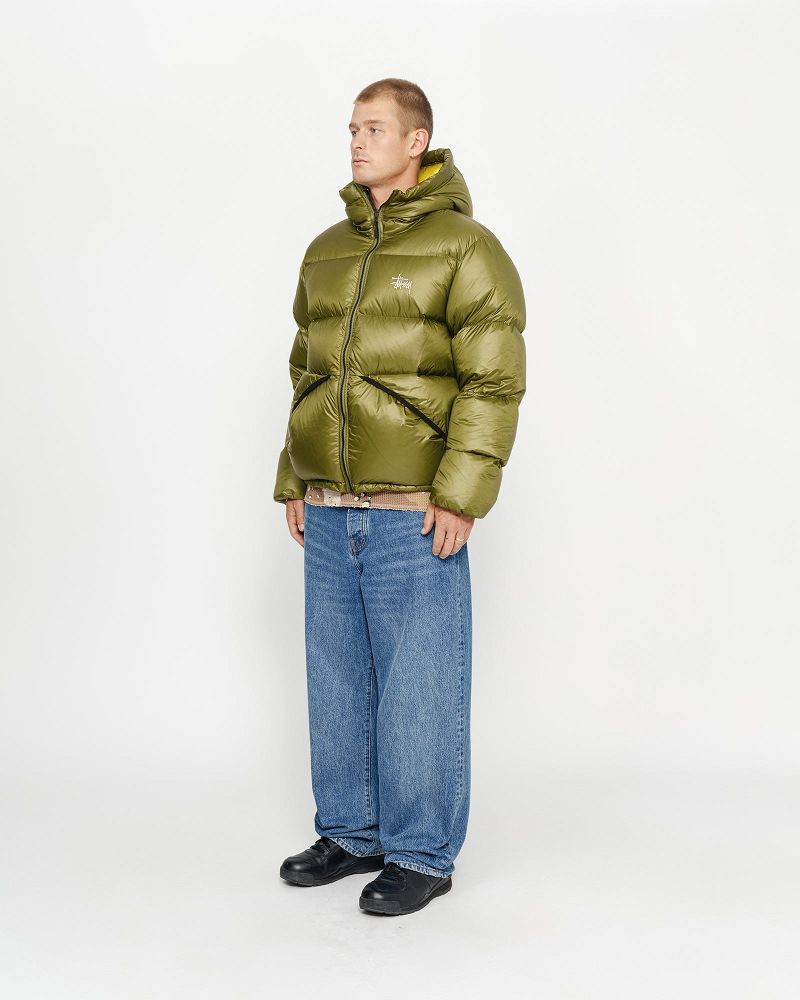 STUSSY DOWN PARKA MICRO RIPSTOP Vert Olive | STUSSY-56352