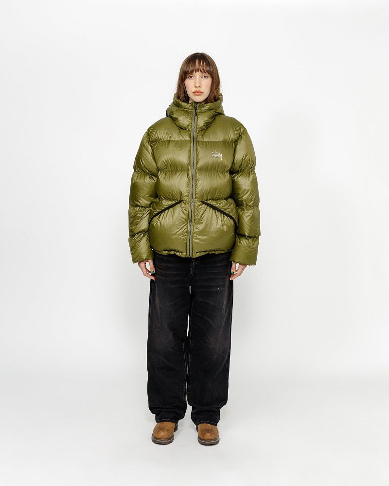 STUSSY DOWN PARKA MICRO RIPSTOP Vert Olive | STUSSY-56352
