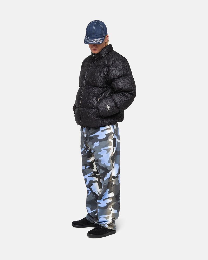 STUSSY DOWN PUFFER WRINKLED NYLON Noir | STUSSY-56363