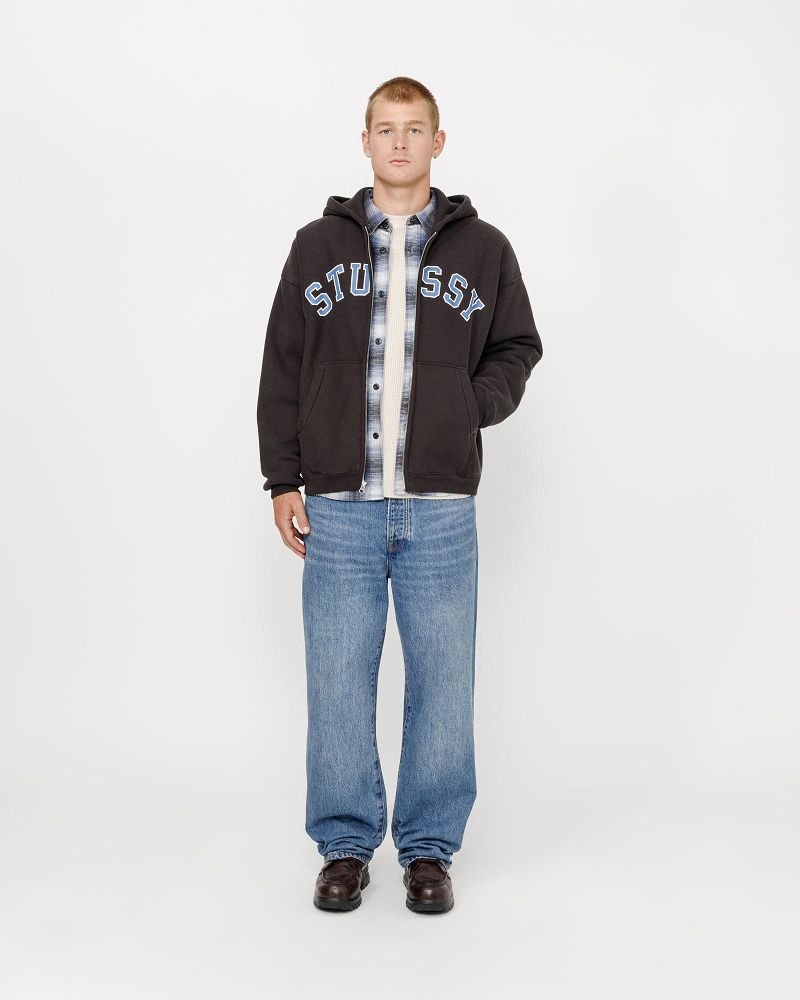 STUSSY FADED GRAPHIC ZIP HOODIE Noir | STUSSY-55829