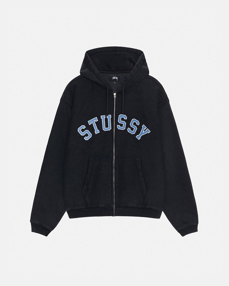 STUSSY FADED GRAPHIC ZIP HOODIE Noir | STUSSY-55829
