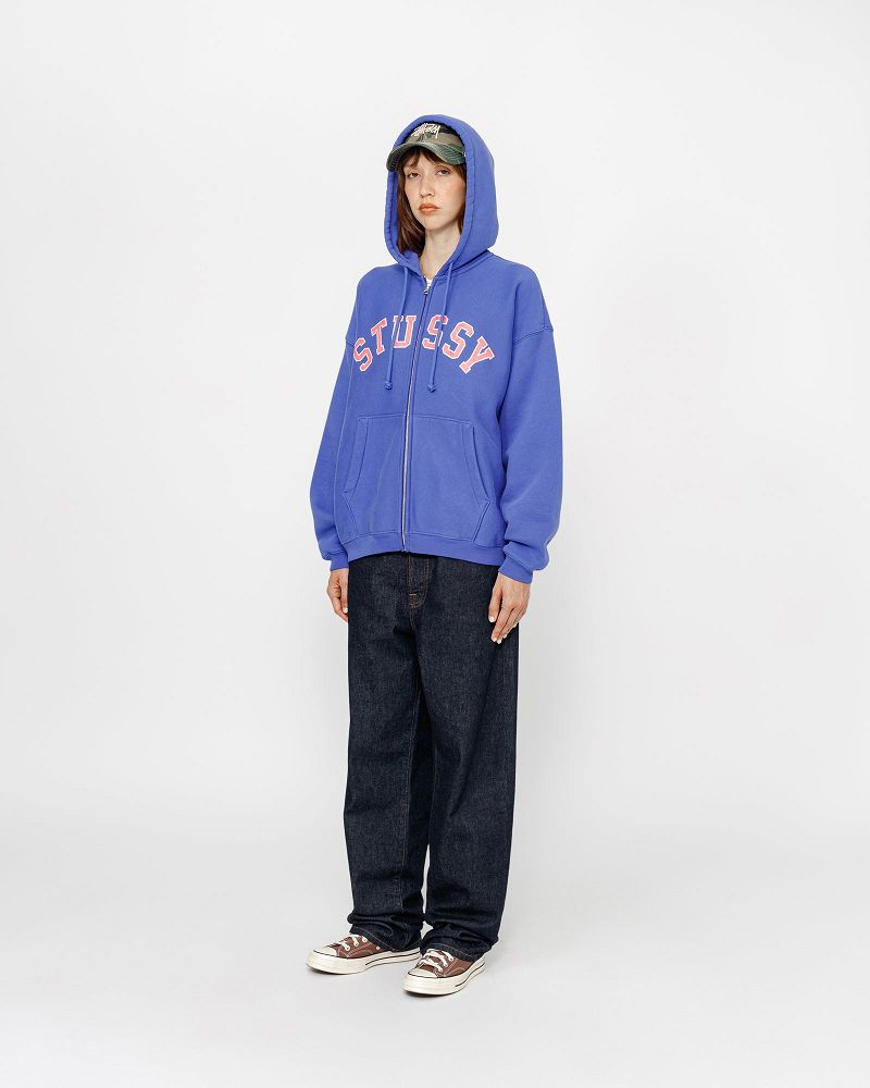 STUSSY FADED GRAPHIC ZIP HOODIE Violette | STUSSY-55830