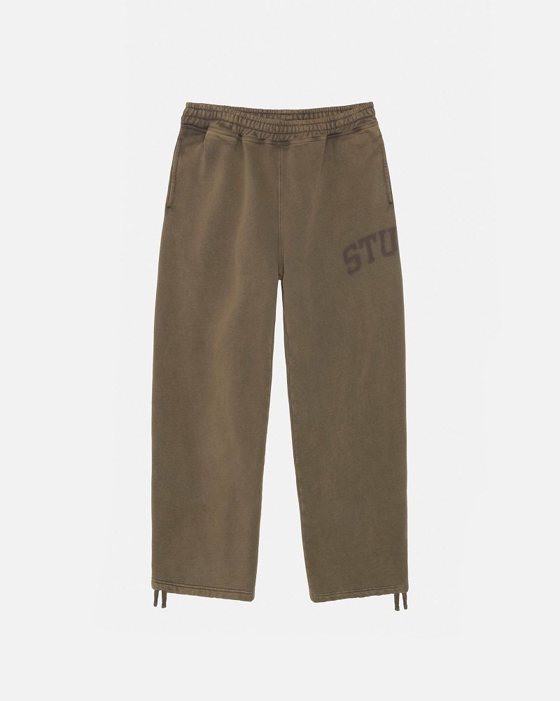STUSSY FLEECE PANT FADED GRAPHIC Vert Olive | STUSSY-56116