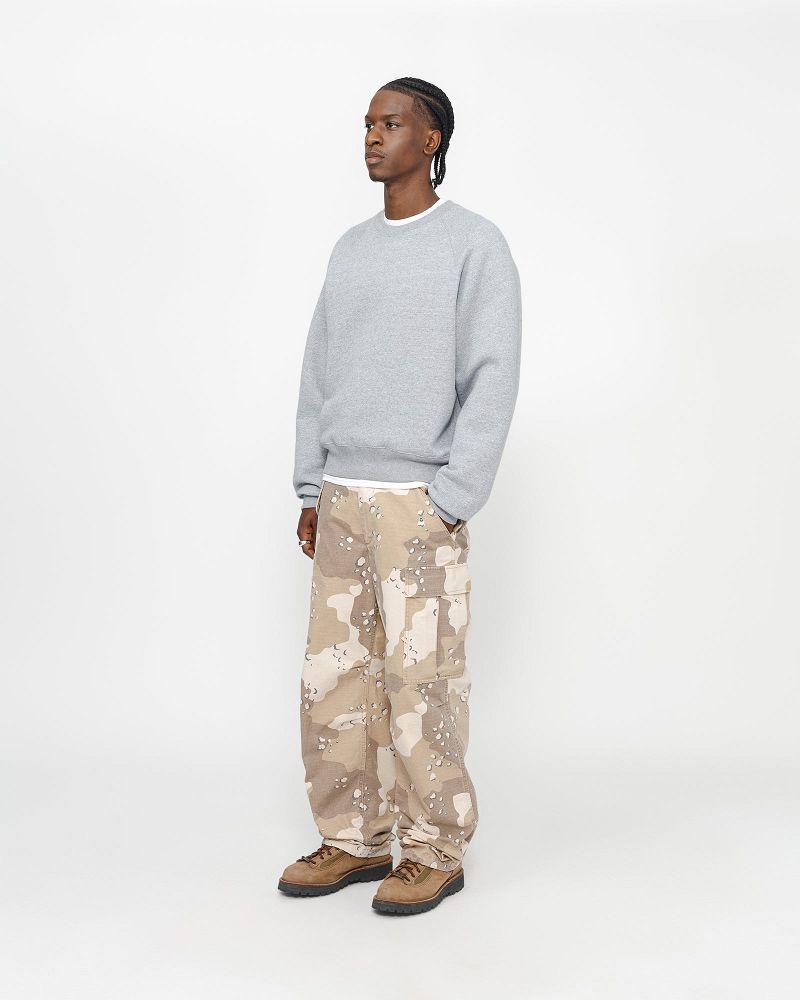 STUSSY FLEECE RAGLAN CREW Grise | STUSSY-56224