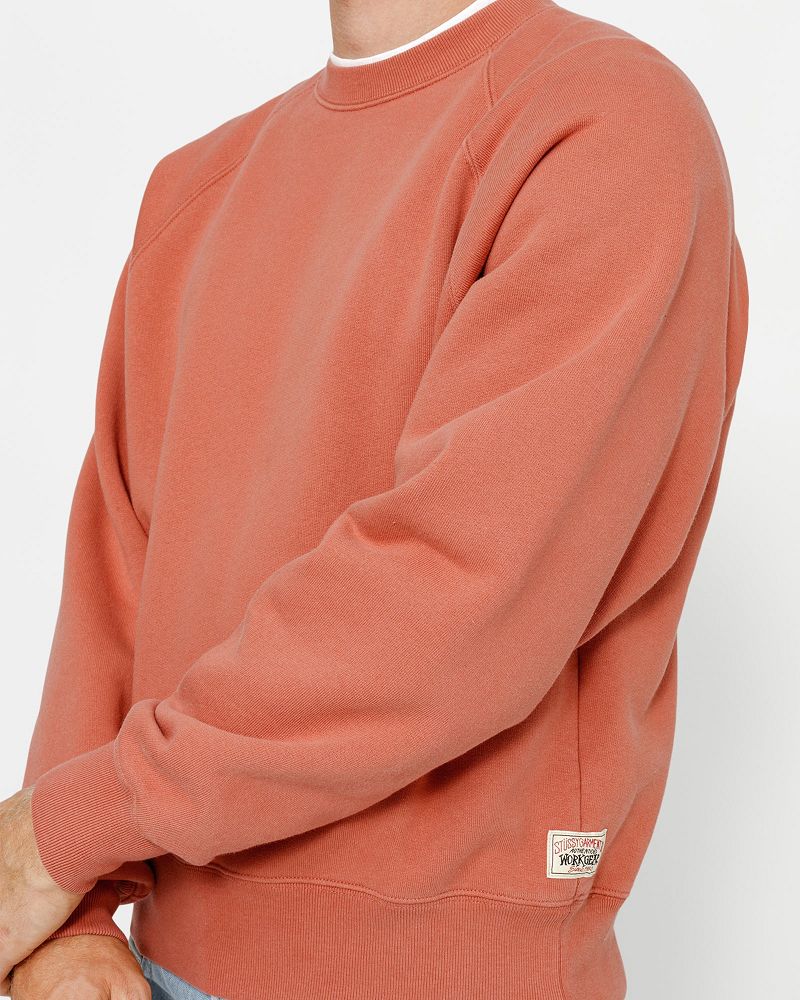 STUSSY FLEECE RAGLAN CREW Rouge Foncé | STUSSY-56228
