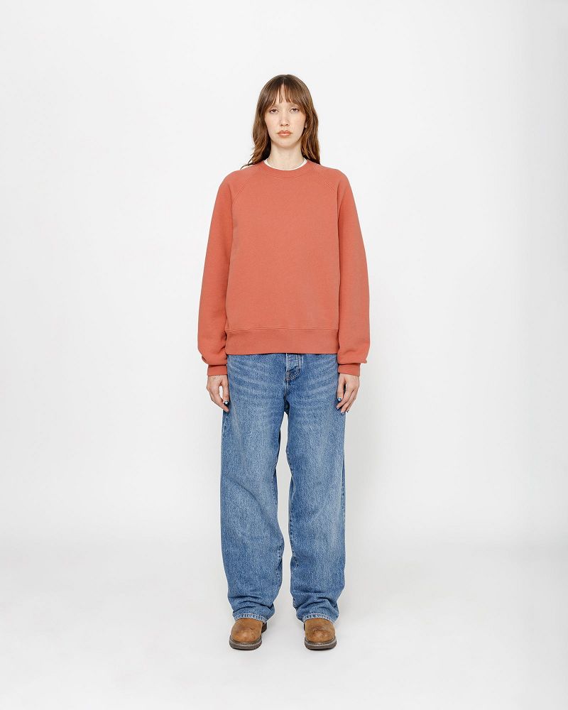 STUSSY FLEECE RAGLAN CREW Rouge Foncé | STUSSY-56228