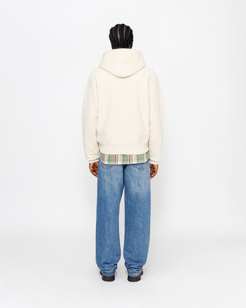 STUSSY FLEECE RAGLAN HOODIE Beige | STUSSY-56283