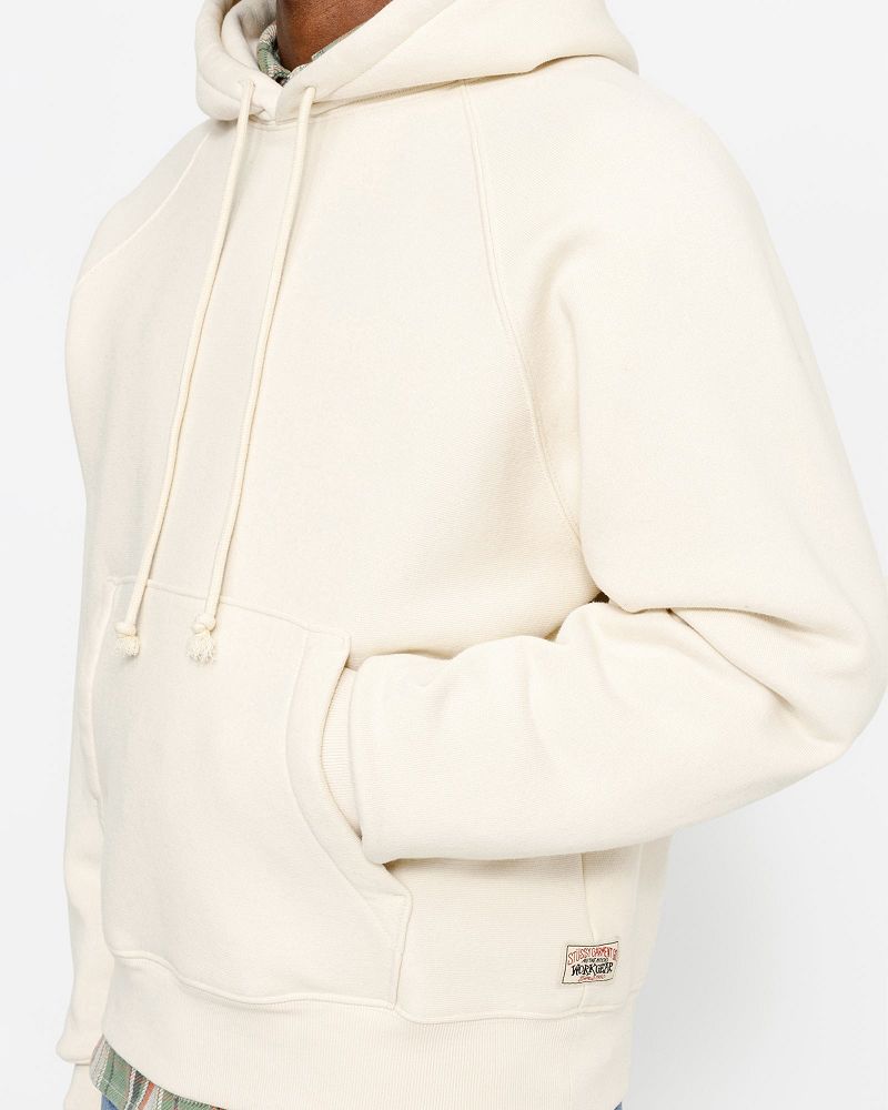 STUSSY FLEECE RAGLAN HOODIE Beige | STUSSY-56283