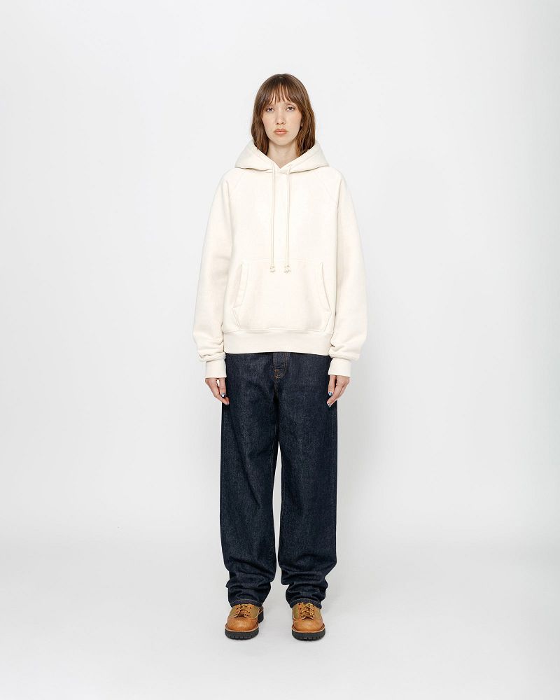 STUSSY FLEECE RAGLAN HOODIE Beige | STUSSY-56283