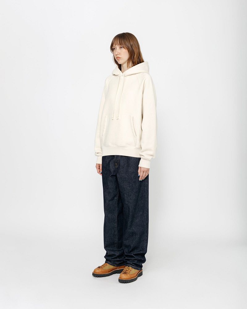 STUSSY FLEECE RAGLAN HOODIE Beige | STUSSY-56283