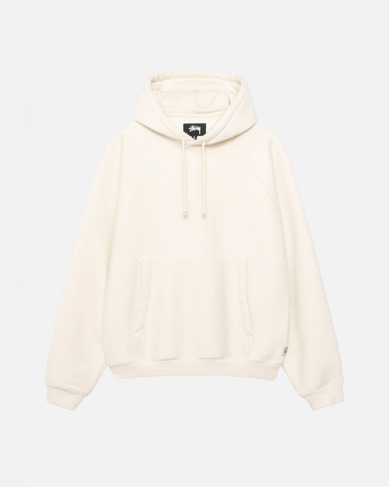 STUSSY FLEECE RAGLAN HOODIE Beige | STUSSY-56283