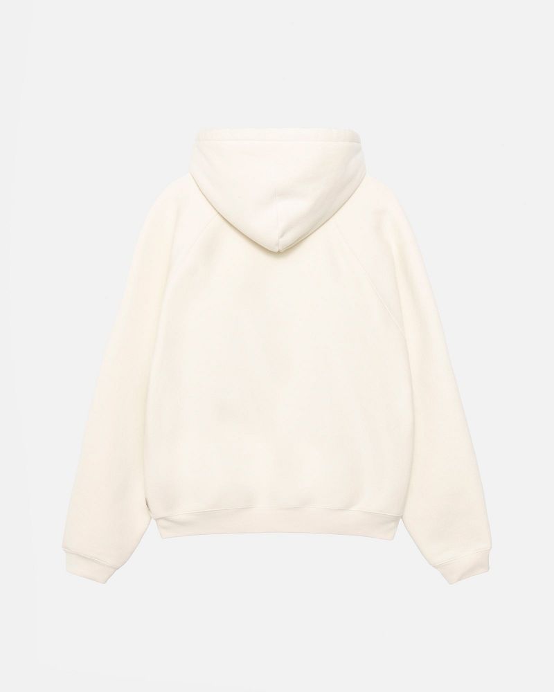 STUSSY FLEECE RAGLAN HOODIE Beige | STUSSY-56283