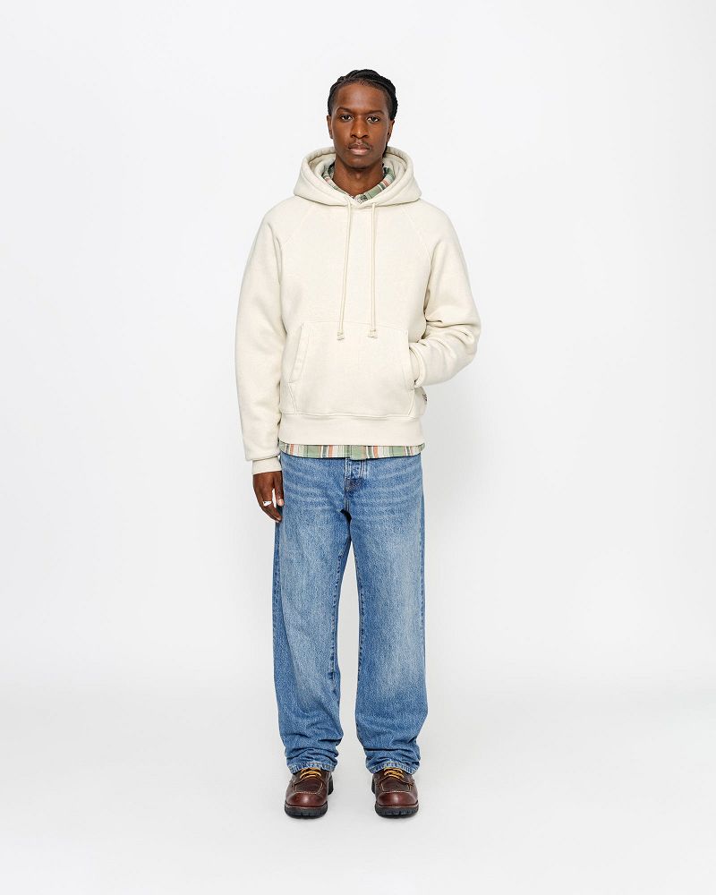STUSSY FLEECE RAGLAN HOODIE Beige | STUSSY-56283