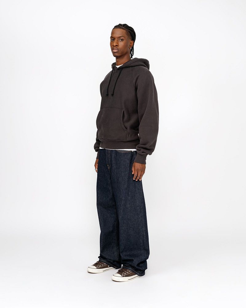 STUSSY FLEECE RAGLAN HOODIE Noir | STUSSY-56281