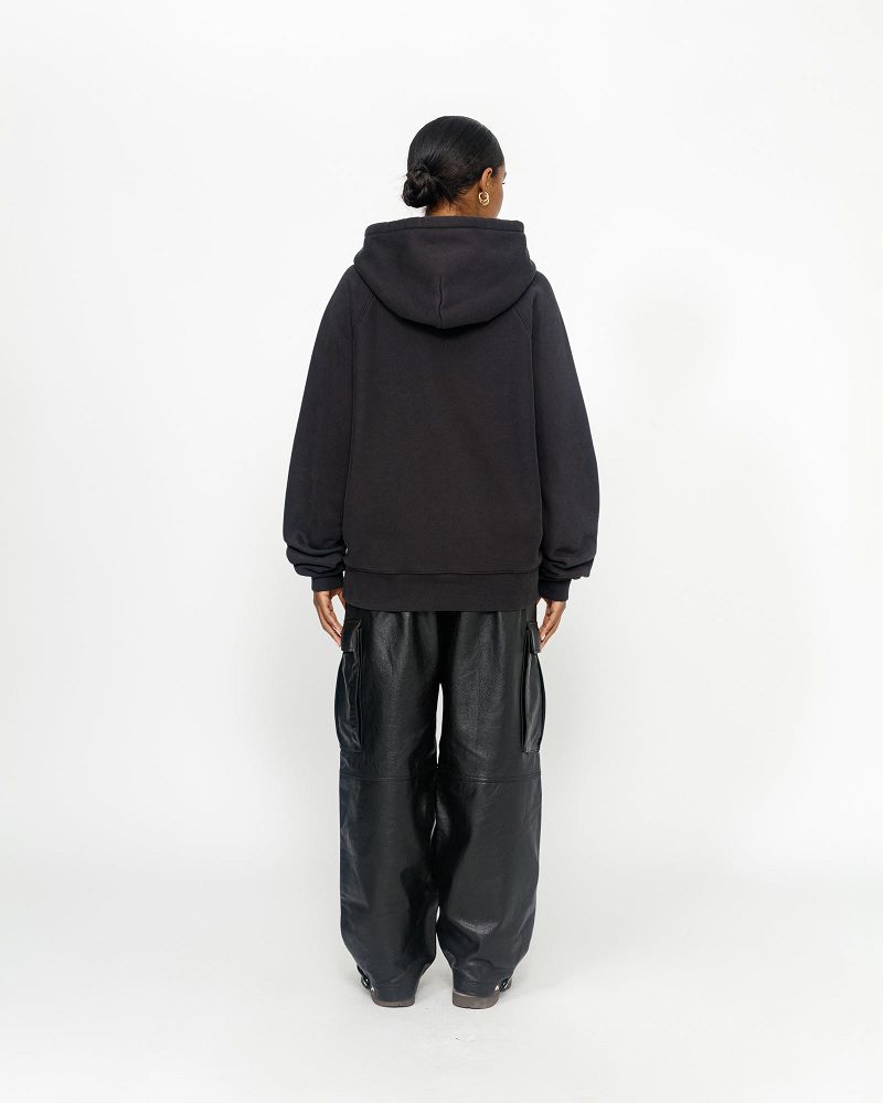 STUSSY FLEECE RAGLAN HOODIE Noir | STUSSY-56281