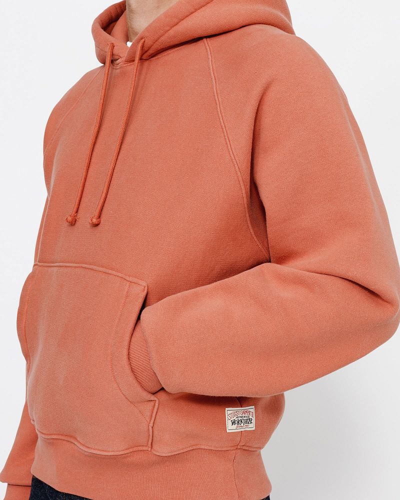 STUSSY FLEECE RAGLAN HOODIE Rouge Foncé | STUSSY-56286