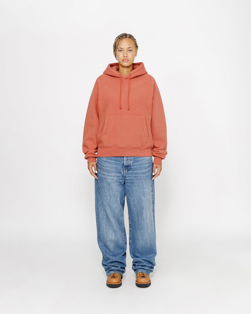 STUSSY FLEECE RAGLAN HOODIE Rouge Foncé | STUSSY-56286