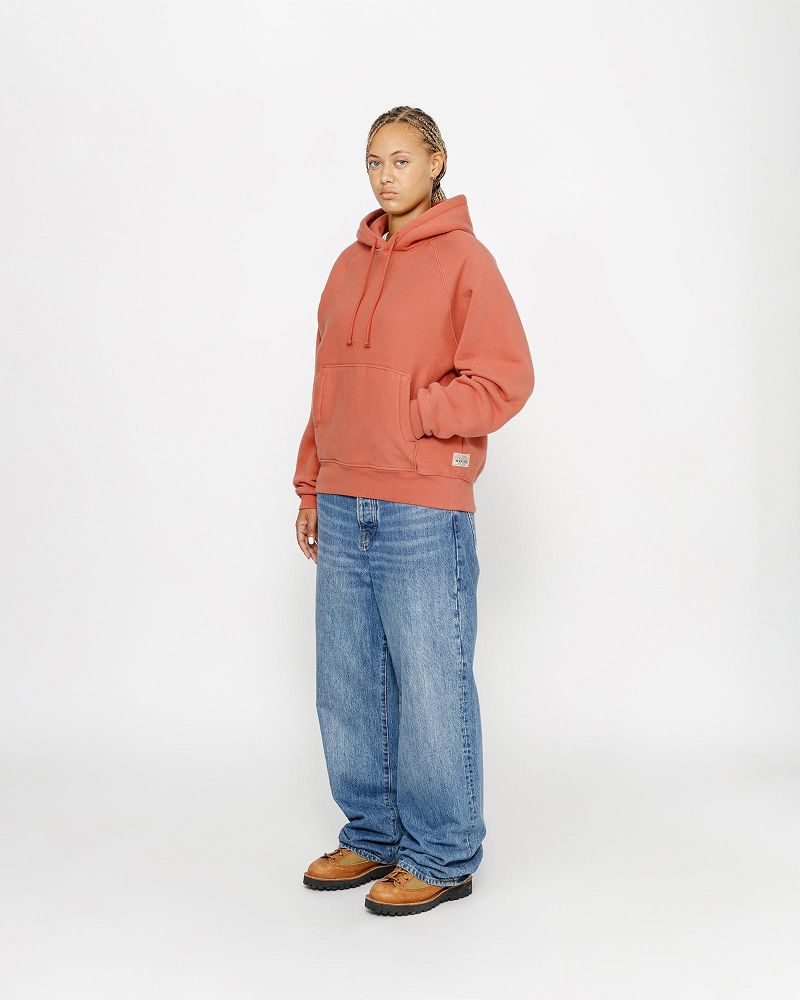 STUSSY FLEECE RAGLAN HOODIE Rouge Foncé | STUSSY-56286