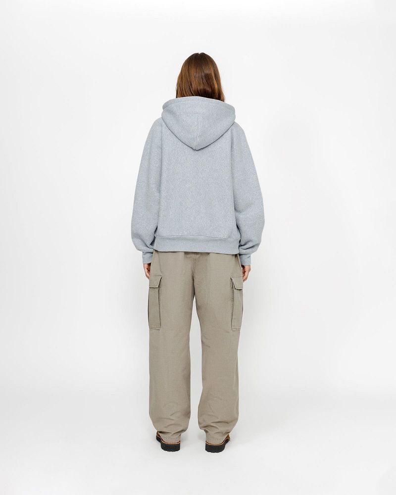 STUSSY FLEECE RAGLAN ZIP HOODIE Grise | STUSSY-56288