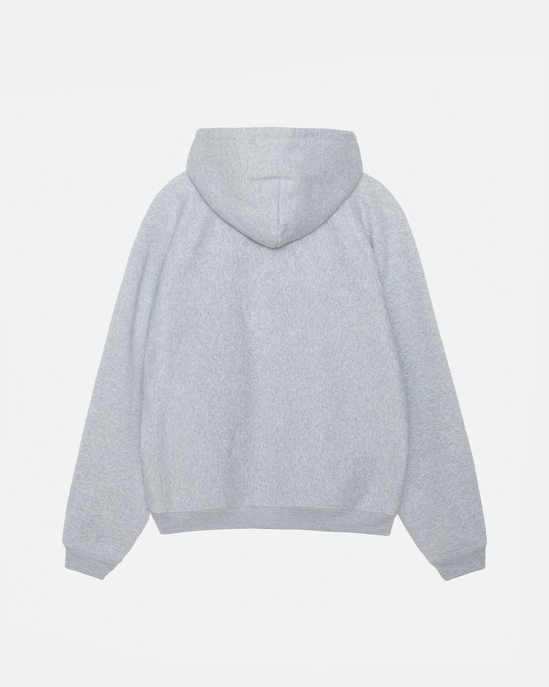 STUSSY FLEECE RAGLAN ZIP HOODIE Grise | STUSSY-56288
