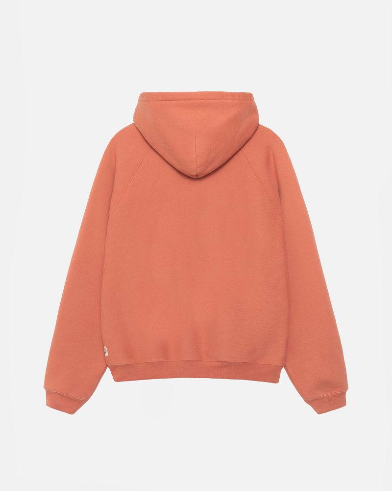 STUSSY FLEECE RAGLAN ZIP HOODIE Rouge Foncé | STUSSY-56292