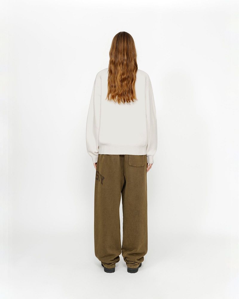 STUSSY HALF ZIP MOCK NECK SWEATER Blanche | STUSSY-56180