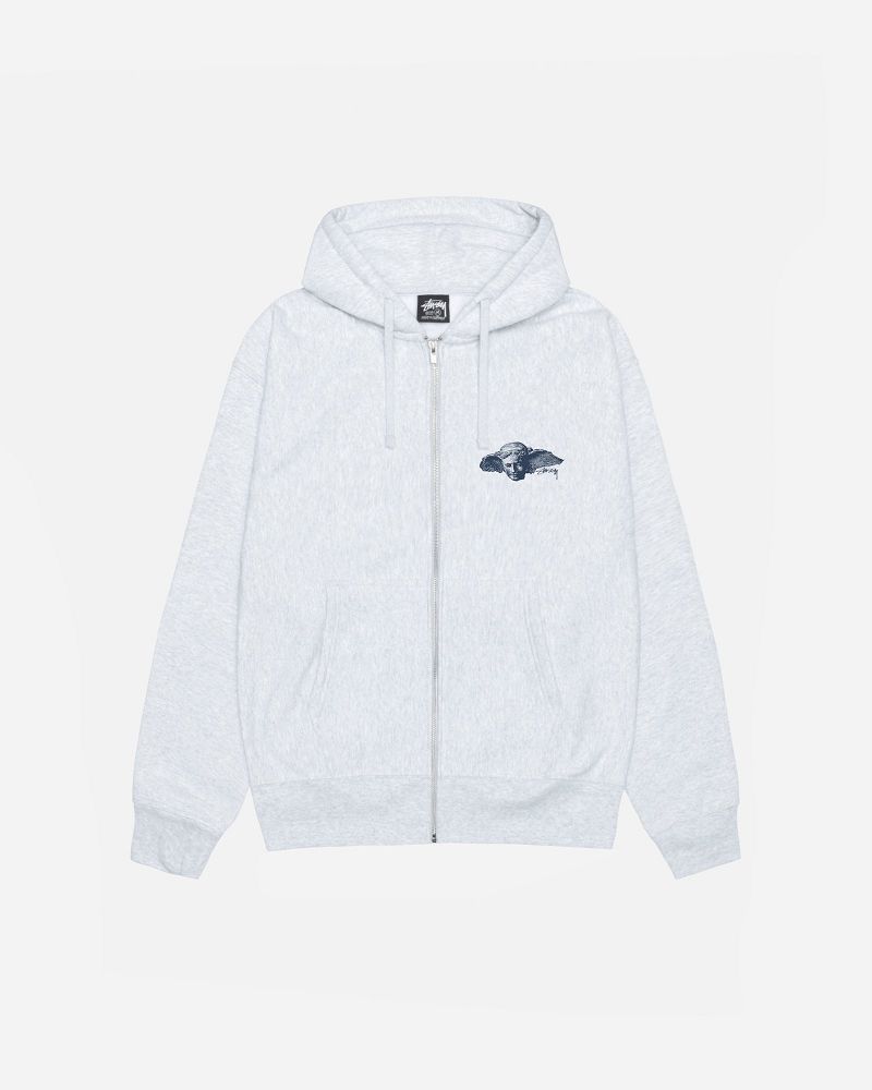 STUSSY HYPNOS ZIP HOODIE Grise | STUSSY-55823