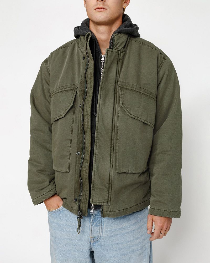 STUSSY INSULATED FIELD JACKET Vert Olive | STUSSY-56350