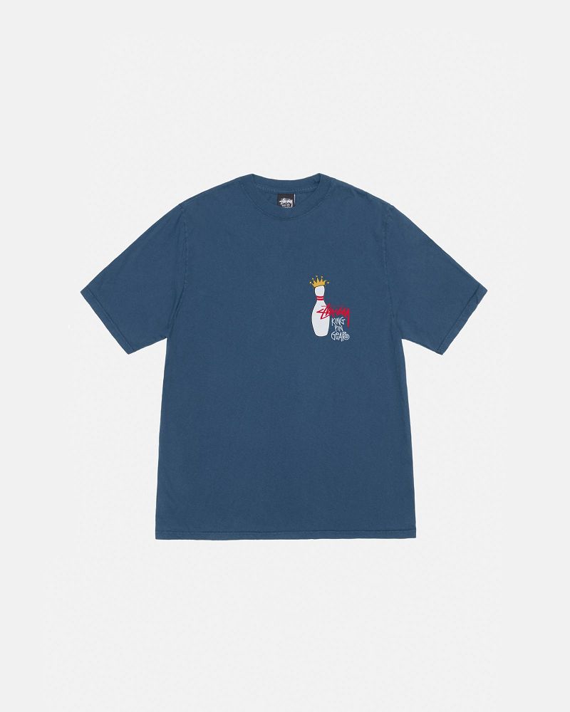 STUSSY KINGPIN TEE PIGMENT DYED Bleu Marine | STUSSY-56325